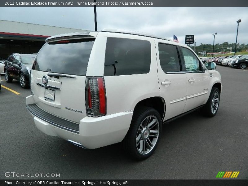 White Diamond Tricoat / Cashmere/Cocoa 2012 Cadillac Escalade Premium AWD