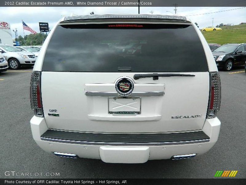 White Diamond Tricoat / Cashmere/Cocoa 2012 Cadillac Escalade Premium AWD