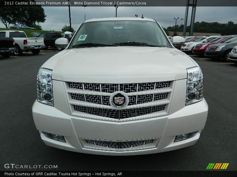 White Diamond Tricoat / Cashmere/Cocoa 2012 Cadillac Escalade Premium AWD