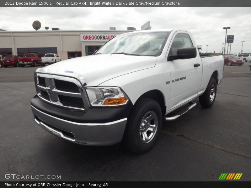 Bright White / Dark Slate Gray/Medium Graystone 2012 Dodge Ram 1500 ST Regular Cab 4x4