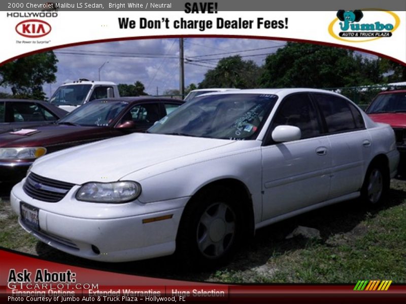 Bright White / Neutral 2000 Chevrolet Malibu LS Sedan