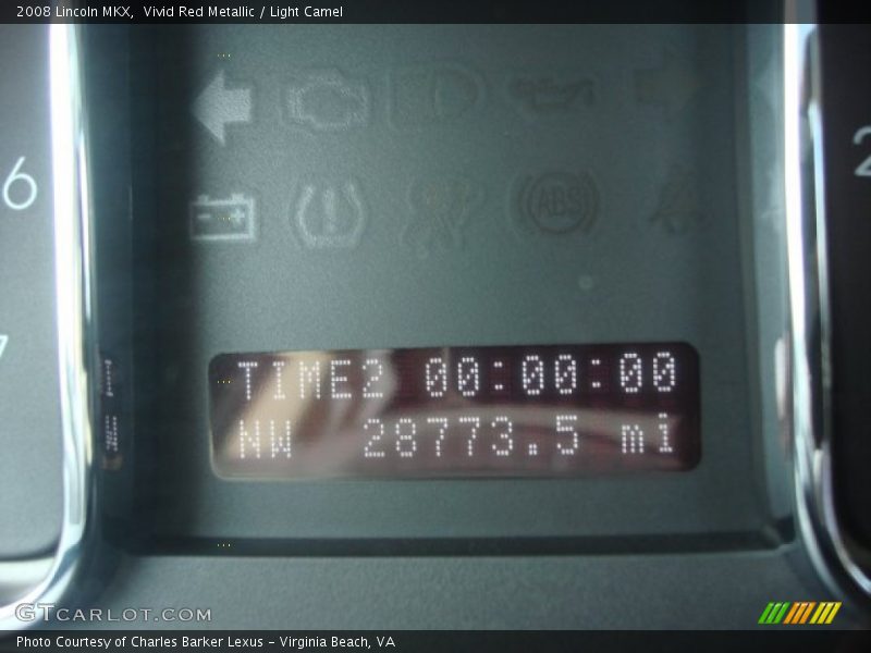 Vivid Red Metallic / Light Camel 2008 Lincoln MKX