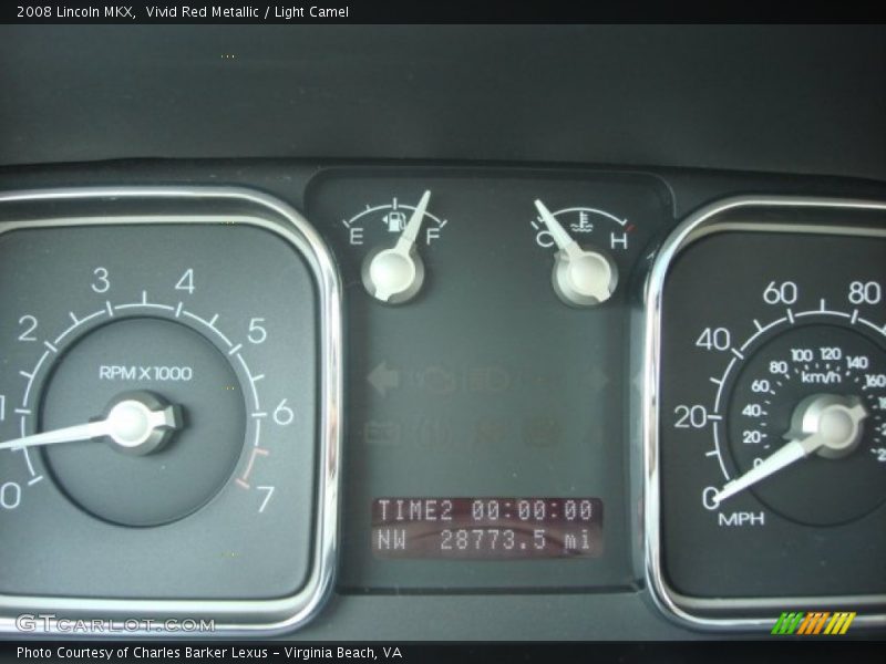 Vivid Red Metallic / Light Camel 2008 Lincoln MKX