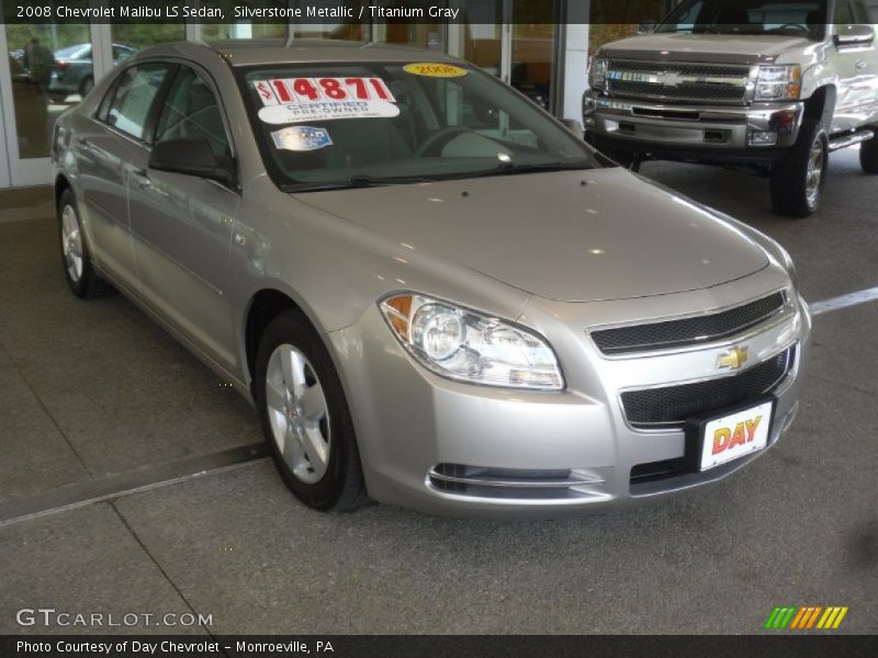 Silverstone Metallic / Titanium Gray 2008 Chevrolet Malibu LS Sedan
