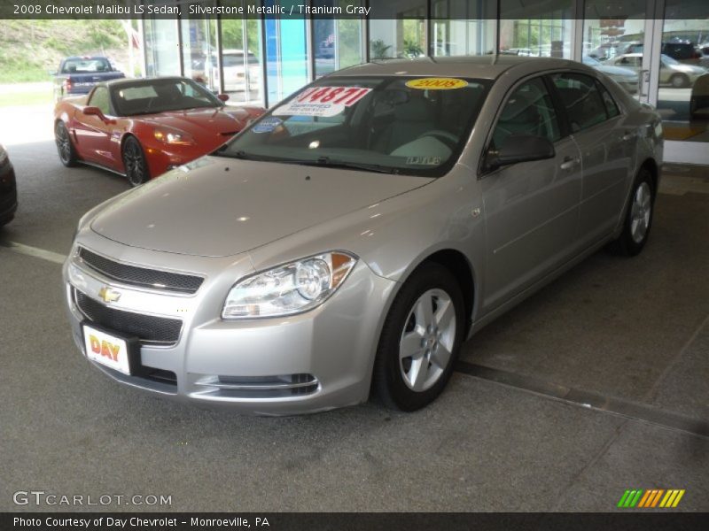 Silverstone Metallic / Titanium Gray 2008 Chevrolet Malibu LS Sedan