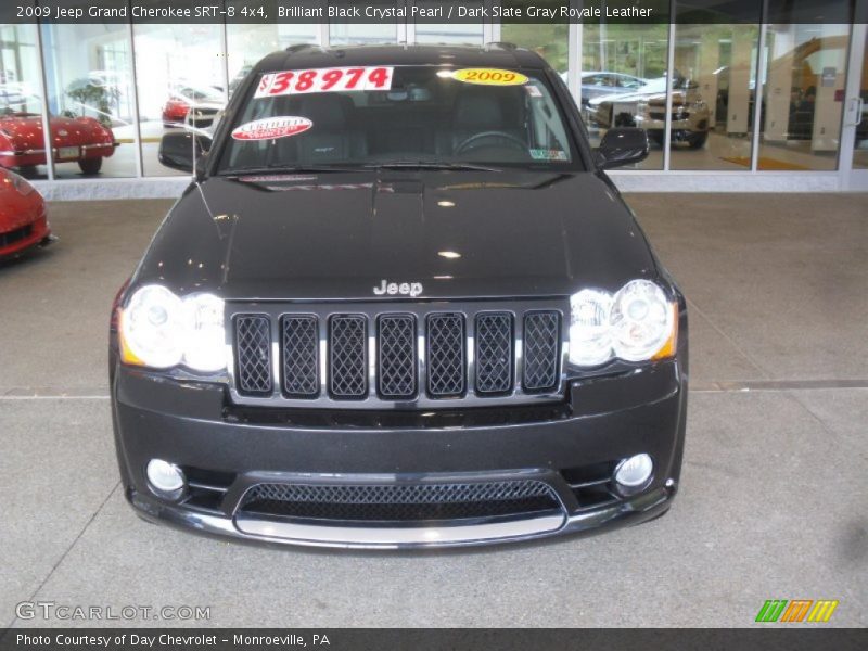 Brilliant Black Crystal Pearl / Dark Slate Gray Royale Leather 2009 Jeep Grand Cherokee SRT-8 4x4