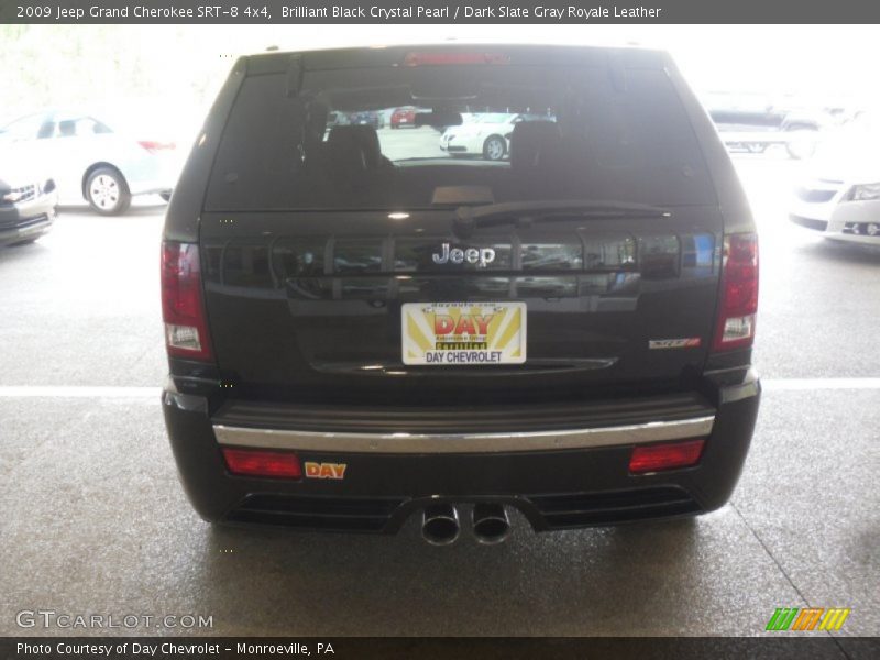 Brilliant Black Crystal Pearl / Dark Slate Gray Royale Leather 2009 Jeep Grand Cherokee SRT-8 4x4