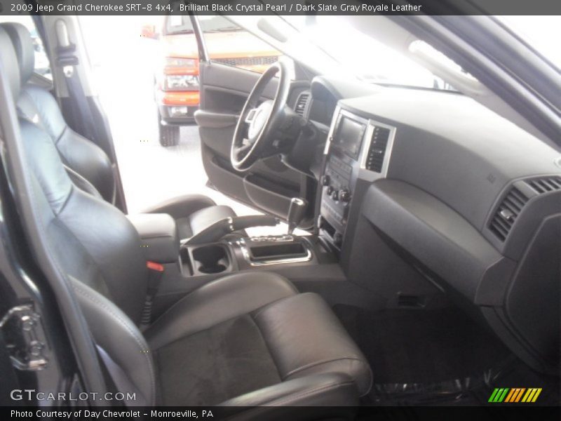 Brilliant Black Crystal Pearl / Dark Slate Gray Royale Leather 2009 Jeep Grand Cherokee SRT-8 4x4