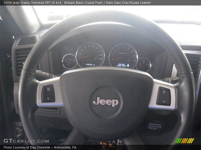 Brilliant Black Crystal Pearl / Dark Slate Gray Royale Leather 2009 Jeep Grand Cherokee SRT-8 4x4