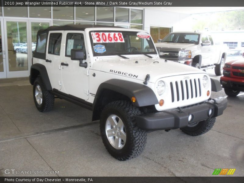 Stone White / Dark Slate Gray/Medium Slate Gray 2010 Jeep Wrangler Unlimited Rubicon 4x4