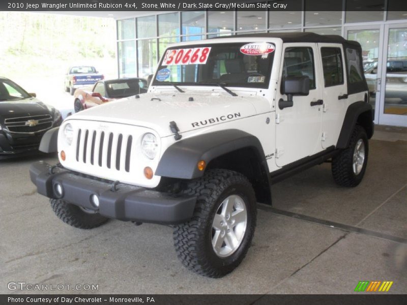 Stone White / Dark Slate Gray/Medium Slate Gray 2010 Jeep Wrangler Unlimited Rubicon 4x4