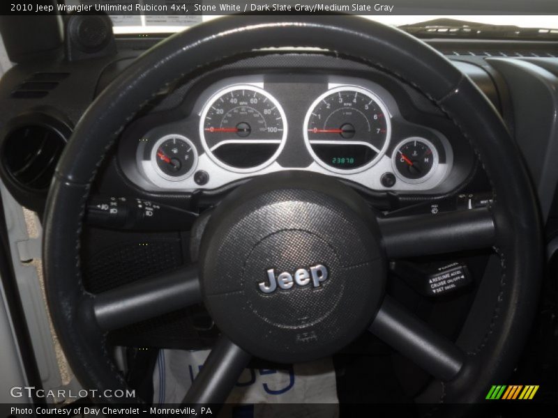 Stone White / Dark Slate Gray/Medium Slate Gray 2010 Jeep Wrangler Unlimited Rubicon 4x4