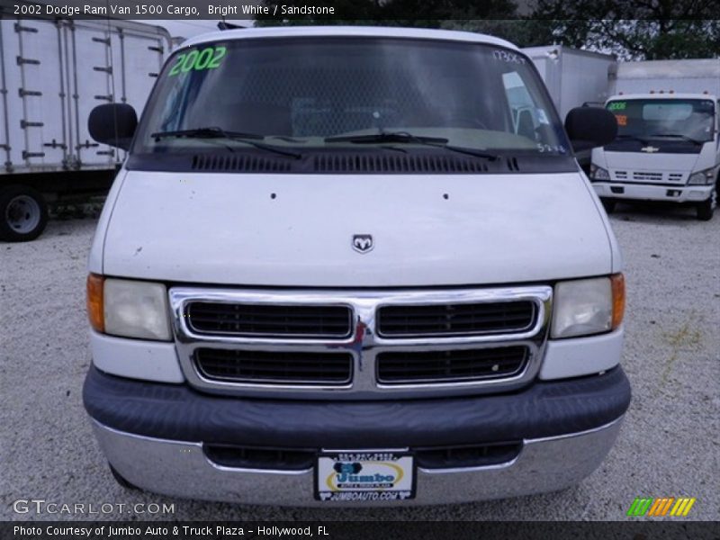 Bright White / Sandstone 2002 Dodge Ram Van 1500 Cargo