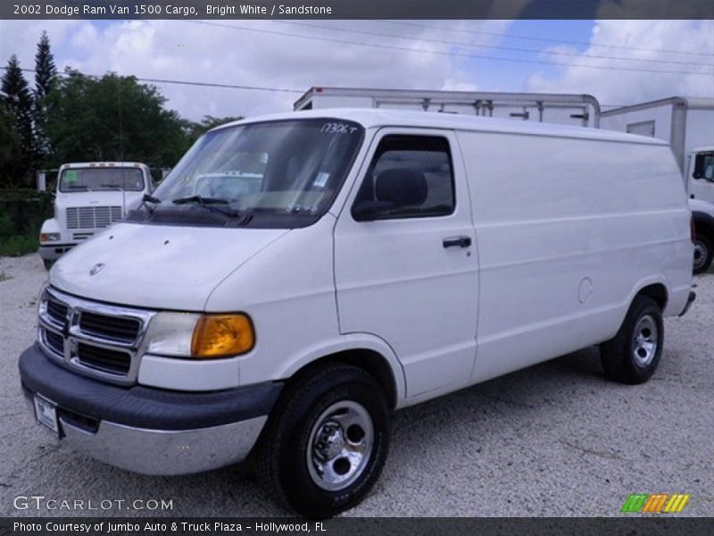 Bright White / Sandstone 2002 Dodge Ram Van 1500 Cargo