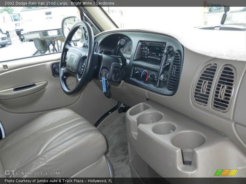 Bright White / Sandstone 2002 Dodge Ram Van 1500 Cargo