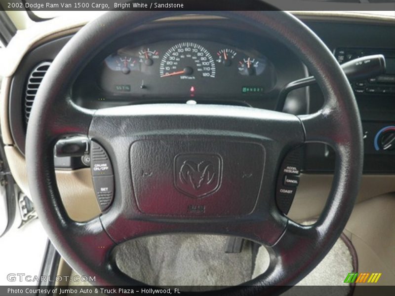 Bright White / Sandstone 2002 Dodge Ram Van 1500 Cargo