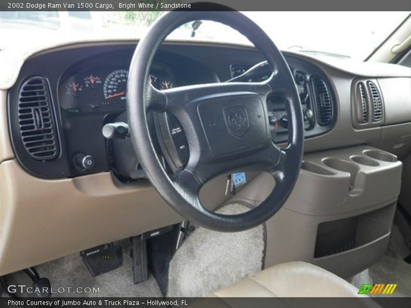 Bright White / Sandstone 2002 Dodge Ram Van 1500 Cargo