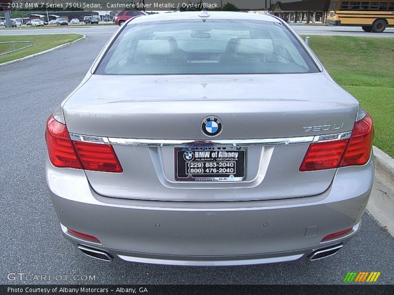 Cashmere Silver Metallic / Oyster/Black 2012 BMW 7 Series 750Li Sedan