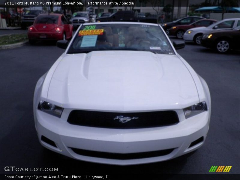 Performance White / Saddle 2011 Ford Mustang V6 Premium Convertible