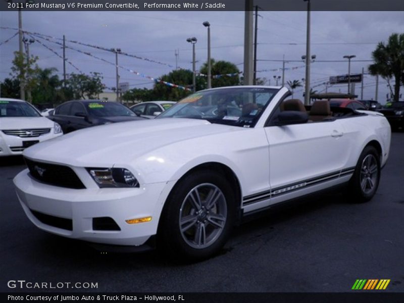 Performance White / Saddle 2011 Ford Mustang V6 Premium Convertible