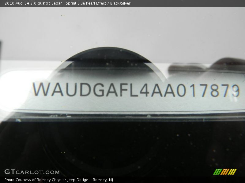 Sprint Blue Pearl Effect / Black/Silver 2010 Audi S4 3.0 quattro Sedan