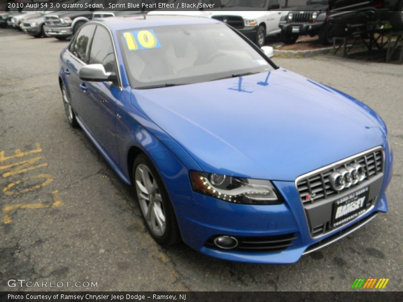Sprint Blue Pearl Effect / Black/Silver 2010 Audi S4 3.0 quattro Sedan