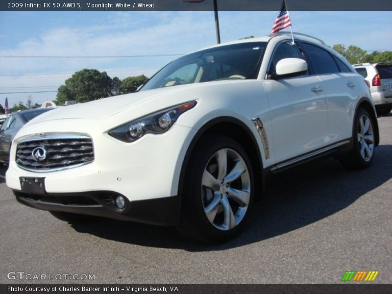 Moonlight White / Wheat 2009 Infiniti FX 50 AWD S