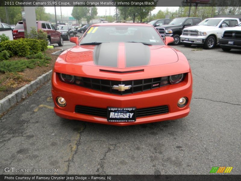 Inferno Orange Metallic / Inferno Orange/Black 2011 Chevrolet Camaro SS/RS Coupe