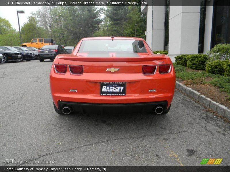 Inferno Orange Metallic / Inferno Orange/Black 2011 Chevrolet Camaro SS/RS Coupe