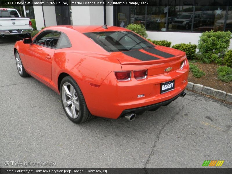 Inferno Orange Metallic / Inferno Orange/Black 2011 Chevrolet Camaro SS/RS Coupe