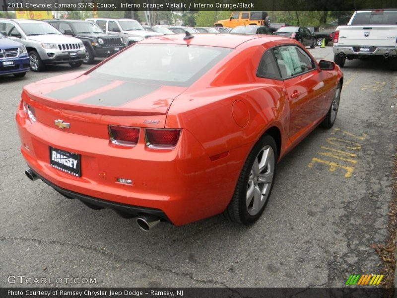 Inferno Orange Metallic / Inferno Orange/Black 2011 Chevrolet Camaro SS/RS Coupe