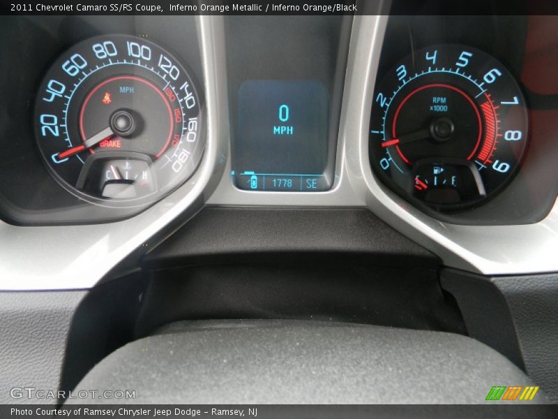 Inferno Orange Metallic / Inferno Orange/Black 2011 Chevrolet Camaro SS/RS Coupe
