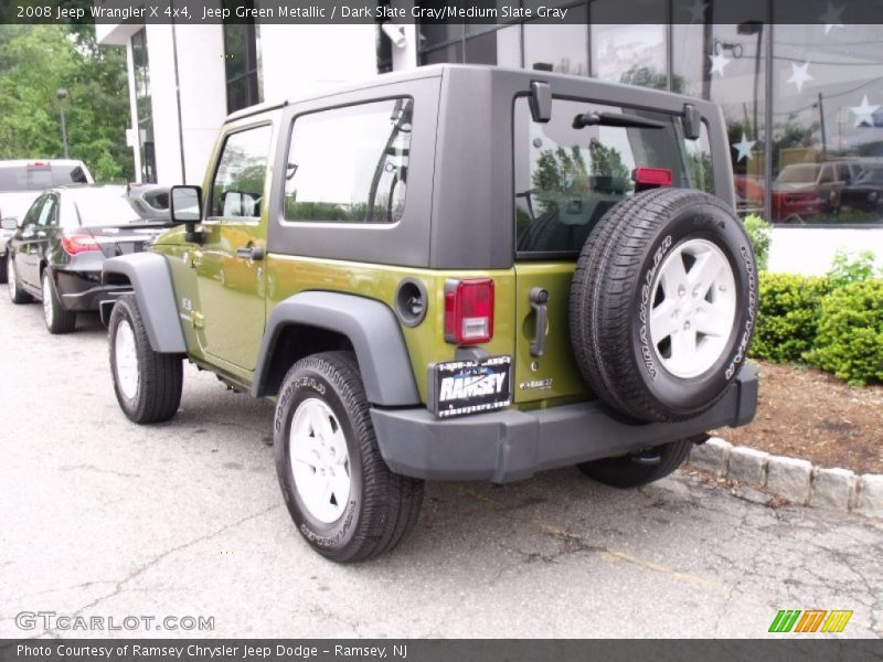 Jeep Green Metallic / Dark Slate Gray/Medium Slate Gray 2008 Jeep Wrangler X 4x4