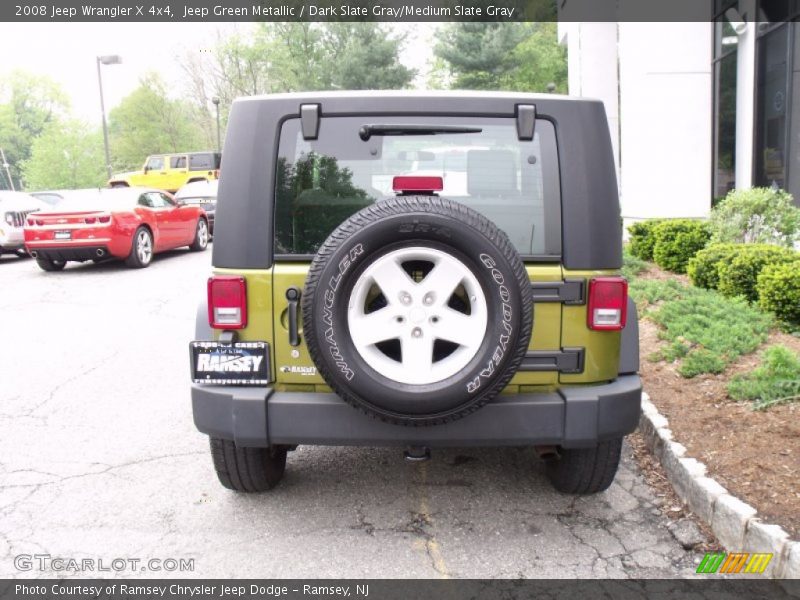 Jeep Green Metallic / Dark Slate Gray/Medium Slate Gray 2008 Jeep Wrangler X 4x4