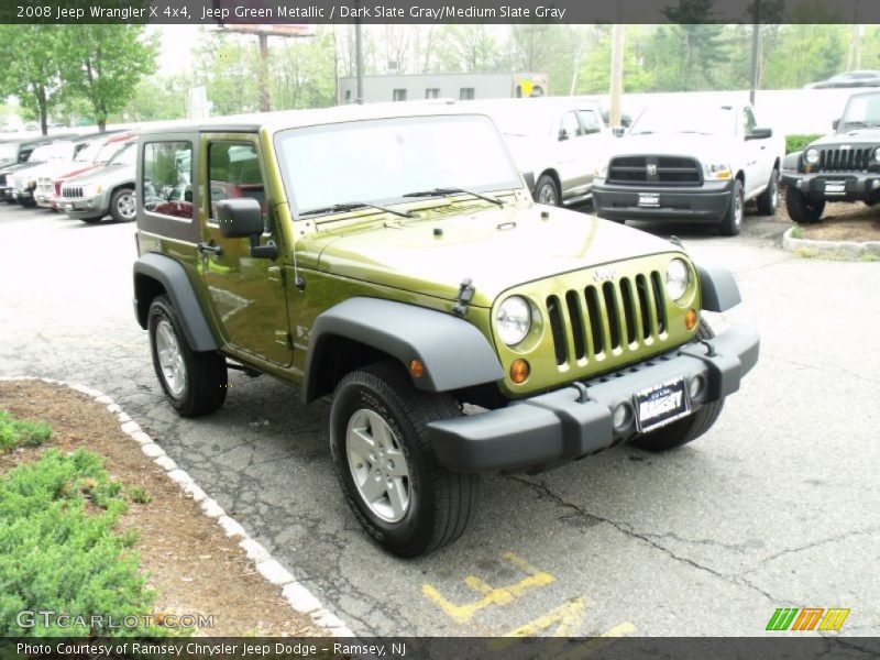 Jeep Green Metallic / Dark Slate Gray/Medium Slate Gray 2008 Jeep Wrangler X 4x4