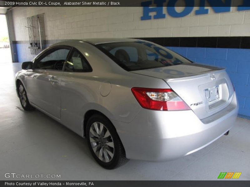 Alabaster Silver Metallic / Black 2009 Honda Civic EX-L Coupe