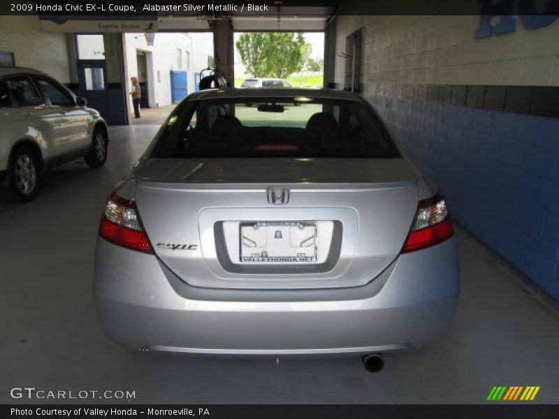 Alabaster Silver Metallic / Black 2009 Honda Civic EX-L Coupe
