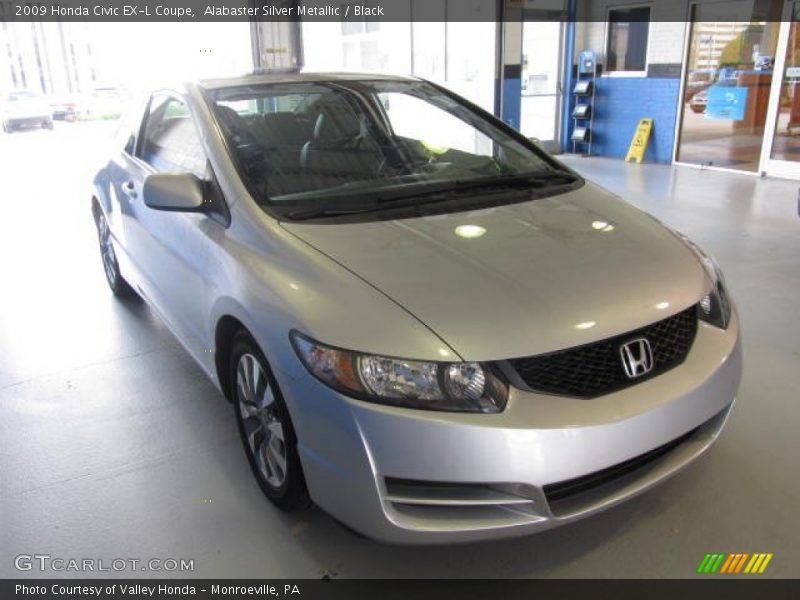 Alabaster Silver Metallic / Black 2009 Honda Civic EX-L Coupe