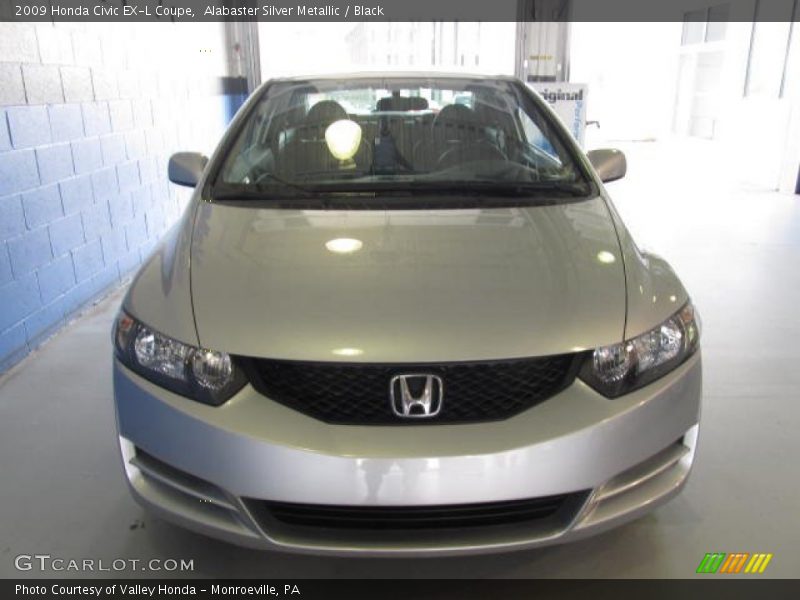 Alabaster Silver Metallic / Black 2009 Honda Civic EX-L Coupe