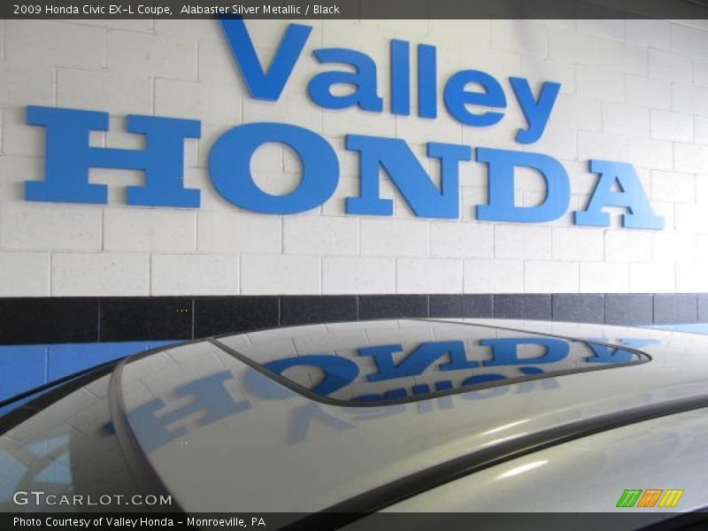 Alabaster Silver Metallic / Black 2009 Honda Civic EX-L Coupe