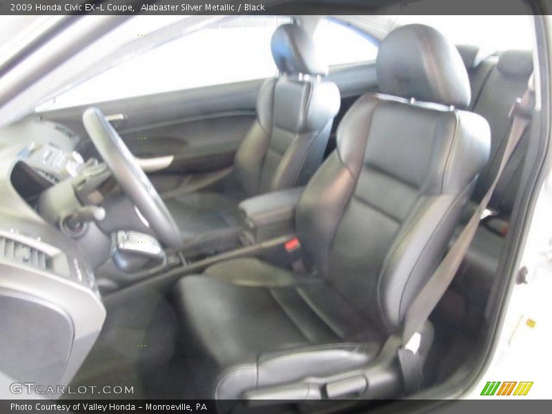 Alabaster Silver Metallic / Black 2009 Honda Civic EX-L Coupe