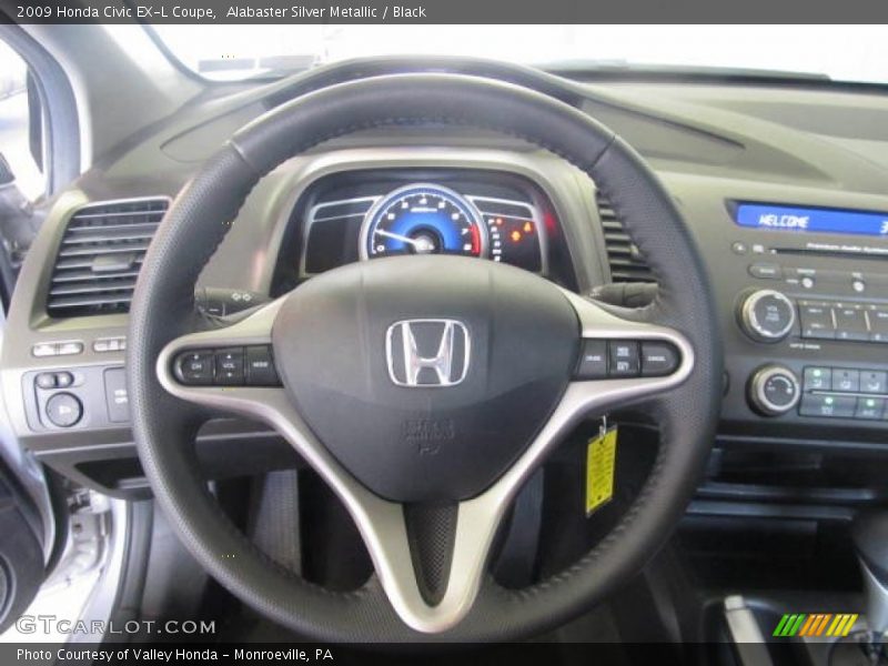 Alabaster Silver Metallic / Black 2009 Honda Civic EX-L Coupe