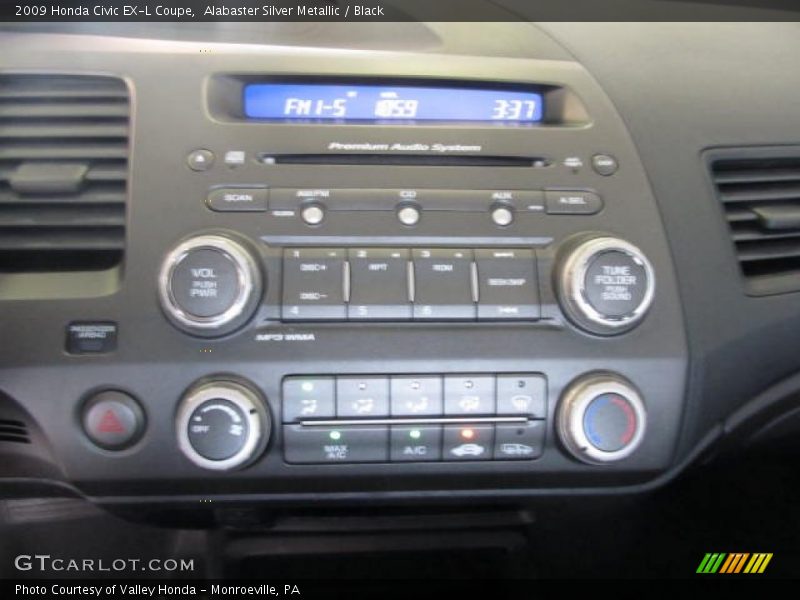Alabaster Silver Metallic / Black 2009 Honda Civic EX-L Coupe