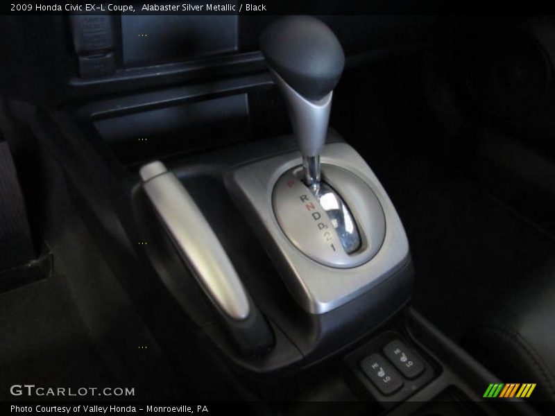 Alabaster Silver Metallic / Black 2009 Honda Civic EX-L Coupe