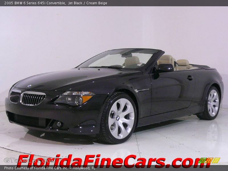 Jet Black / Cream Beige 2005 BMW 6 Series 645i Convertible