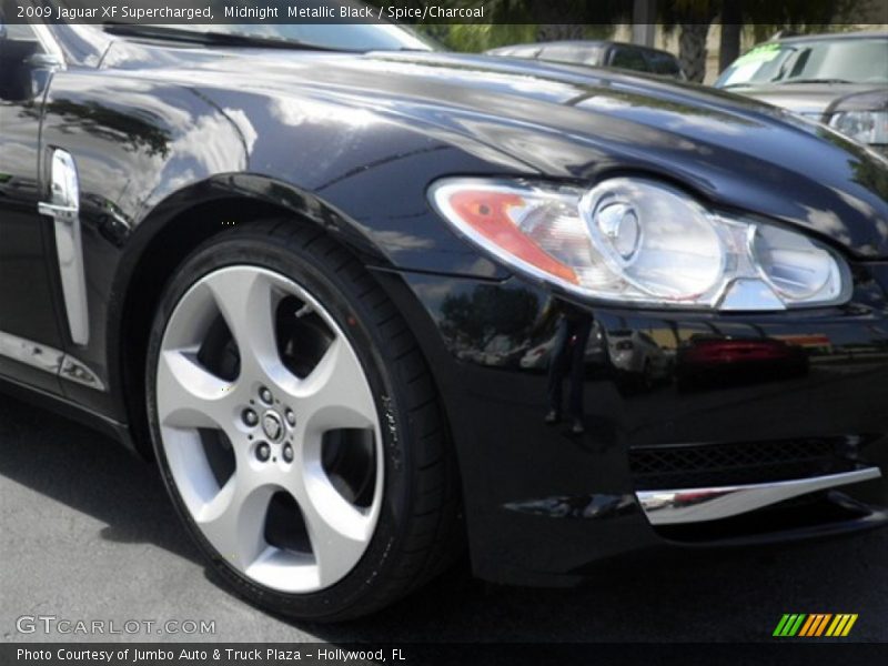 Midnight  Metallic Black / Spice/Charcoal 2009 Jaguar XF Supercharged