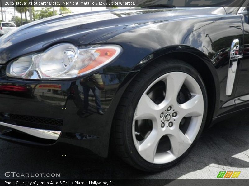 Midnight  Metallic Black / Spice/Charcoal 2009 Jaguar XF Supercharged