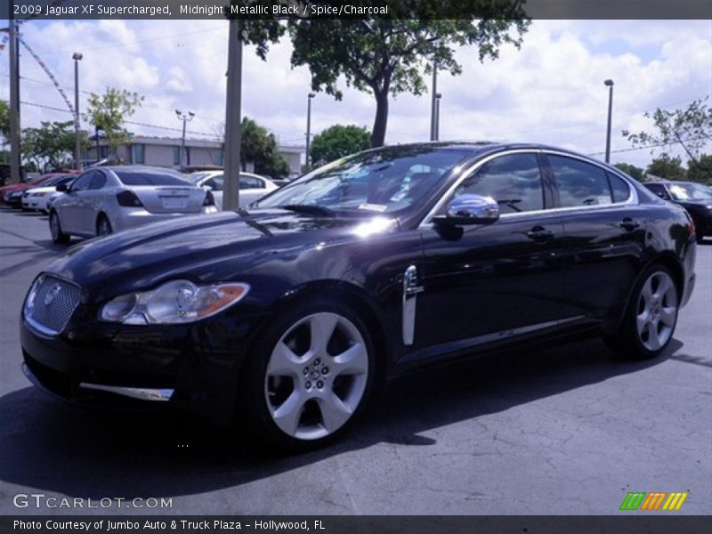Midnight  Metallic Black / Spice/Charcoal 2009 Jaguar XF Supercharged