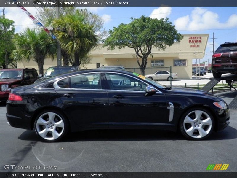 Midnight  Metallic Black / Spice/Charcoal 2009 Jaguar XF Supercharged