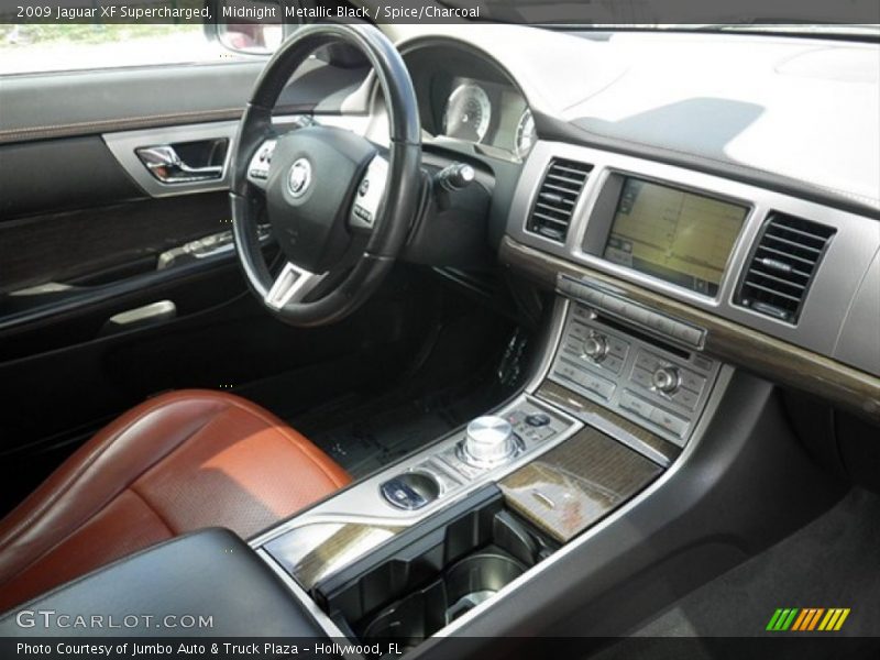 Midnight  Metallic Black / Spice/Charcoal 2009 Jaguar XF Supercharged